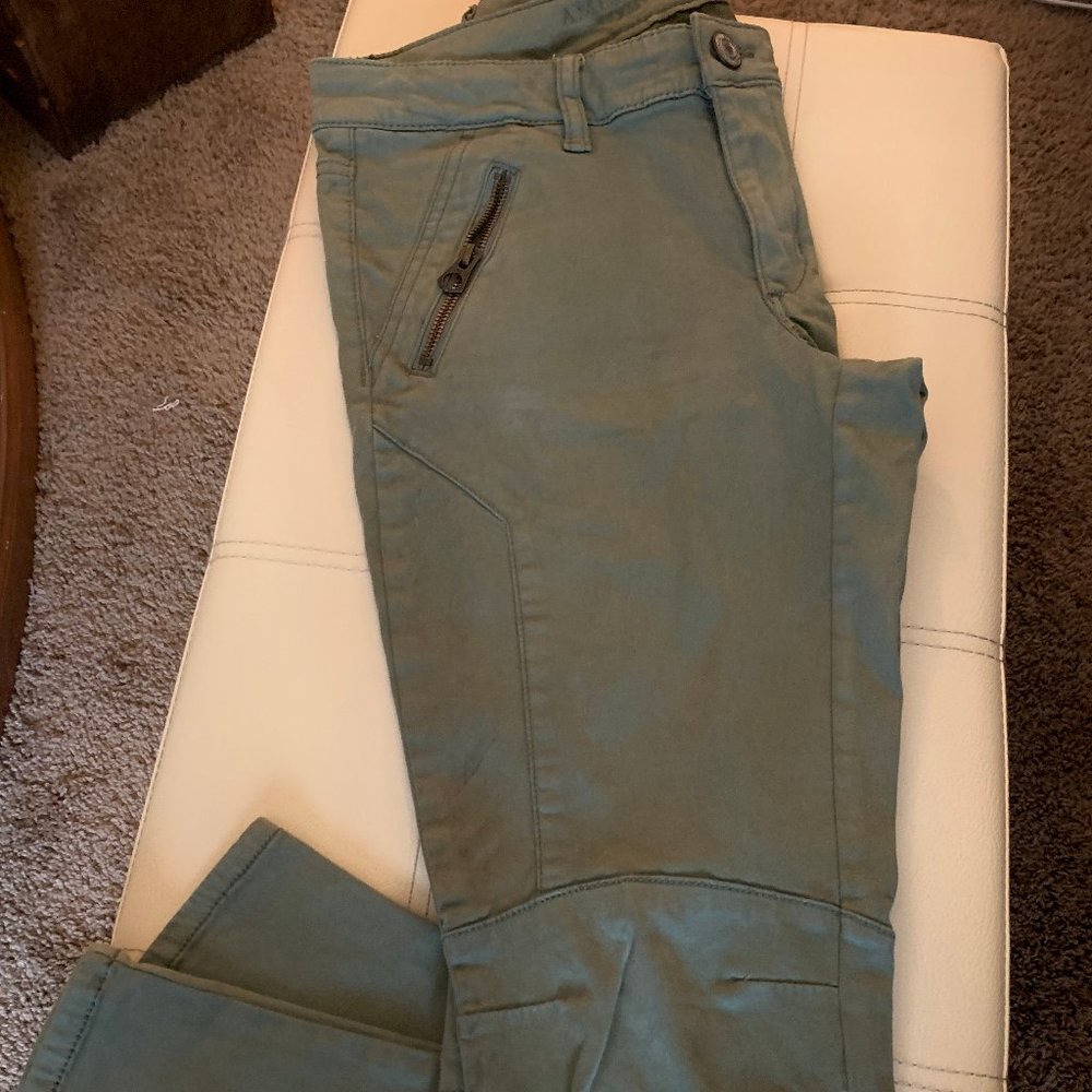 Washed Olive Army Capris